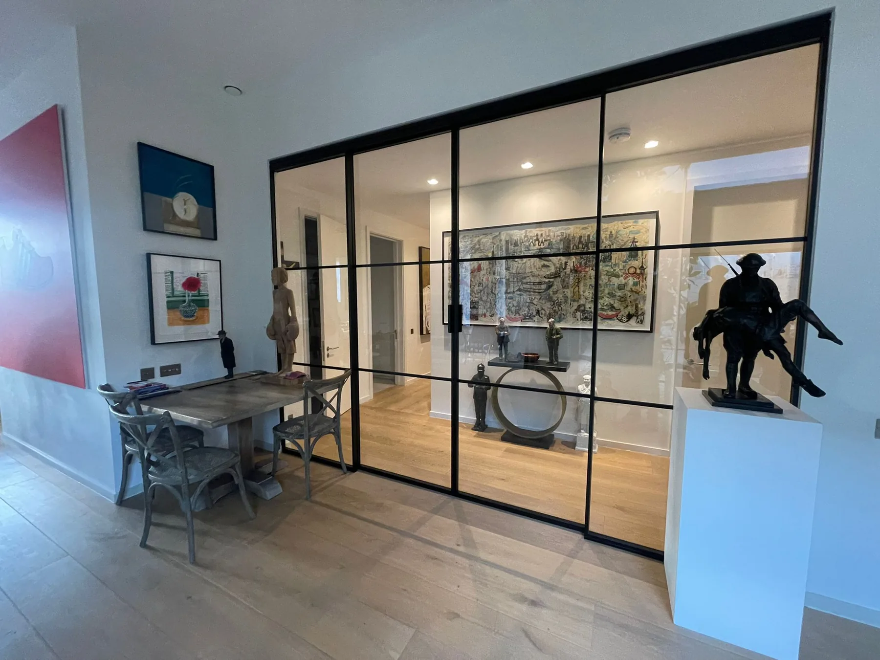 Internal sliding aluminium loft door